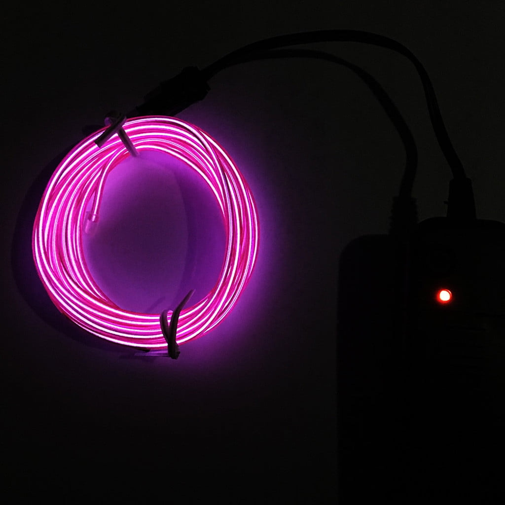 LED Light EL Wire String Strip Rope Glow USB Controller Decorative Neon Light 