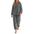 thumbnail image 2 of Elvqul Women's Pajama Set — Made with Plush Fleece Material for Cozy Evenings, 2 of 3