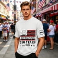 thumbnail image 5 of Fabrcox 250th USA Anniversary Shirt 1776-2026 Flag Print Patriotic Shirts for Men Freedom Commemorative Short Sleeve 4th of July Shirts for Men White XXL, 5 of 6