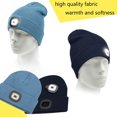 thumbnail image 7 of Morttic LED Beanie Hat with Headlight, Unisex USB Rechargeable 4 LED Knitted Cap, Winter Warm Headlamp Beanie Hat for Men Women Gifts (Blue), 7 of 7