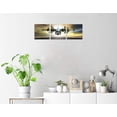 thumbnail image 5 of 3 Panels Plane Picture Aviation Art Airplane Decor Vintage Airplane at Sunset Old Paper Aircraft Art Plane Decor Stretched and Framed Vintage Airplane Print for Home Decor, 3 pcs/set, 5 of 6