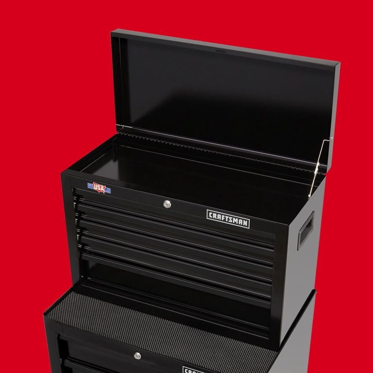 CRAFTSMAN 112521 26 Wide 5-Drawer Standard-Duty Top Chest - Black