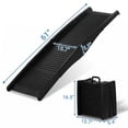 thumbnail image 3 of Demi Bonn 60" Nonslip Plastic Pet Ramp, Folding Portable Cat & Dog Ramp Perfect for Bed and Car, Trucks and SUVs, Black, 3 of 10