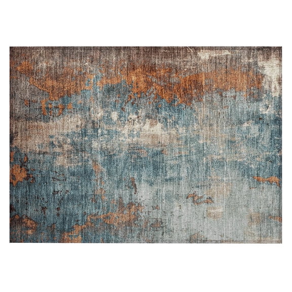 Dalyn Rugs Machine Washable Indoor/Outdoor Chantille Teal 1'8" x 2'6" Rug