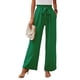 thumbnail image 3 of Pantalones de Salón Anchos para Mujer, Color Verde, Talla L, 3 of 8