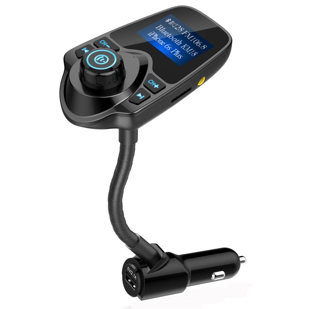 Nulaxy Bluetooth Car FM Transmitter Audio Adapter Receiver Wireless