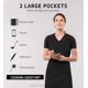 thumbnail image 3 of Syntus - Delantal con peto ajustable, resistente a las gotas de agua, con 2 bolsillos, delantales de cocina para mujeres, hombres, chef, color negro Fokelyi WRMH-65-1, 3 of 6