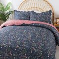 thumbnail image 1 of Juego de cama tamaño queen HoneiLife, microfibra floral, 229 x 244 cm, 1 of 9