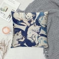 thumbnail image 2 of PHYHOO  Ink and Wash Cat Bule Throw Pillow Cover, Cushion Case Outdoor Decoration for Sofa Couch Farmhouse, 2 of 5