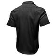 thumbnail image 3 of Summer Shirts for Men Solid Color Tops Basic Solid Color Lightweight Breathable Moisture Wicking Shirts With Crew Neck Short Sleeves Business Outfit Summer Fashion Basic, 3 of 6