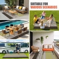 thumbnail image 4 of Sage Green Floral Outdoor Rug for Patio/Deck/Porch, Non-Slip Large Area Rug 3 x 5 Ft, Modern Farmhouse Leaves Brown Striped Indoor Outdoor Rugs Washable Area Rugs, Camping Rug Carpet Runner, 4 of 8