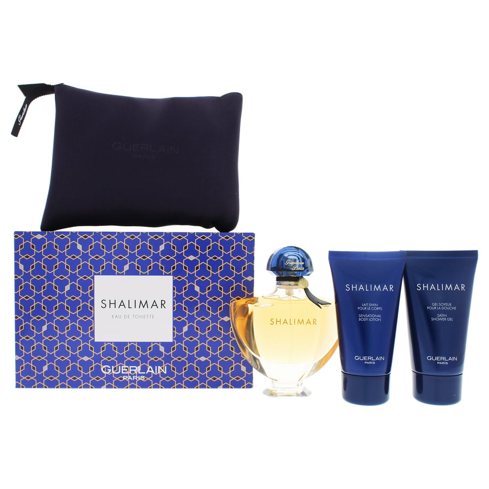 Guerlain - Guerlain Shalimar Gift Set Full Size Perfume For Women, 4 Pieces - Walmart.com ...