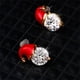 thumbnail image 4 of Pendientes navideños para mujer, tendencia 2023, novedad en el año, joyería, regalo, sombrero de Papá Noel de Navidad, aretes con perforación de Reno, 4 of 4