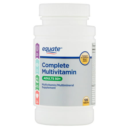 (2 Pack) Equate Adults 50+ Complete Multivitamin Tablets, 125 (Best Multivitamin For Women Over 40 Reviews)