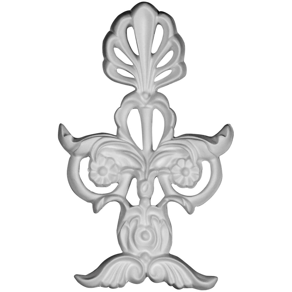 3 3/4'W x 5 7/8'H x 5/8'P Flowers Onlay