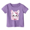 thumbnail image 3 of Easter T-Shirt Happy Easter Bunny Girls Bunny Graphic Tees Happy Easter Infant Kids Tee Tops Size 1-2 Years, 3 of 4