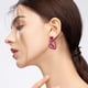 thumbnail image 5 of Pendientes de corazón de tinta rosa para San Valentín, pendientes huecos de Europa y Estados Unidos, pendientes coreanos sencillos, pendientes de oreja, pendientes de amor acrílicos para mujer., 5 of 6