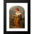 thumbnail image 2 of Enrico Fanfani 11x14 Black Modern Framed Museum Art Print Titled - Woman by the Well, 2 of 5