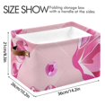 thumbnail image 4 of Cat Paw Pink and Diamond Storage Bins Baskets With Handles Storage Box Clothes Organizer Organization Toys, 4 of 7