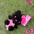 thumbnail image 2 of Ins Hello Kitty Sanrio llavero negro Hello Kitty peluche colgante muñeca de Anime Yk2 llavero de peluche juguetes para niños niña regalo de Navidad, 2 of 3
