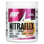 GAT SPORT NITRAFLEX Burn Pre Workout, Pink Lemonade (30 Servings)