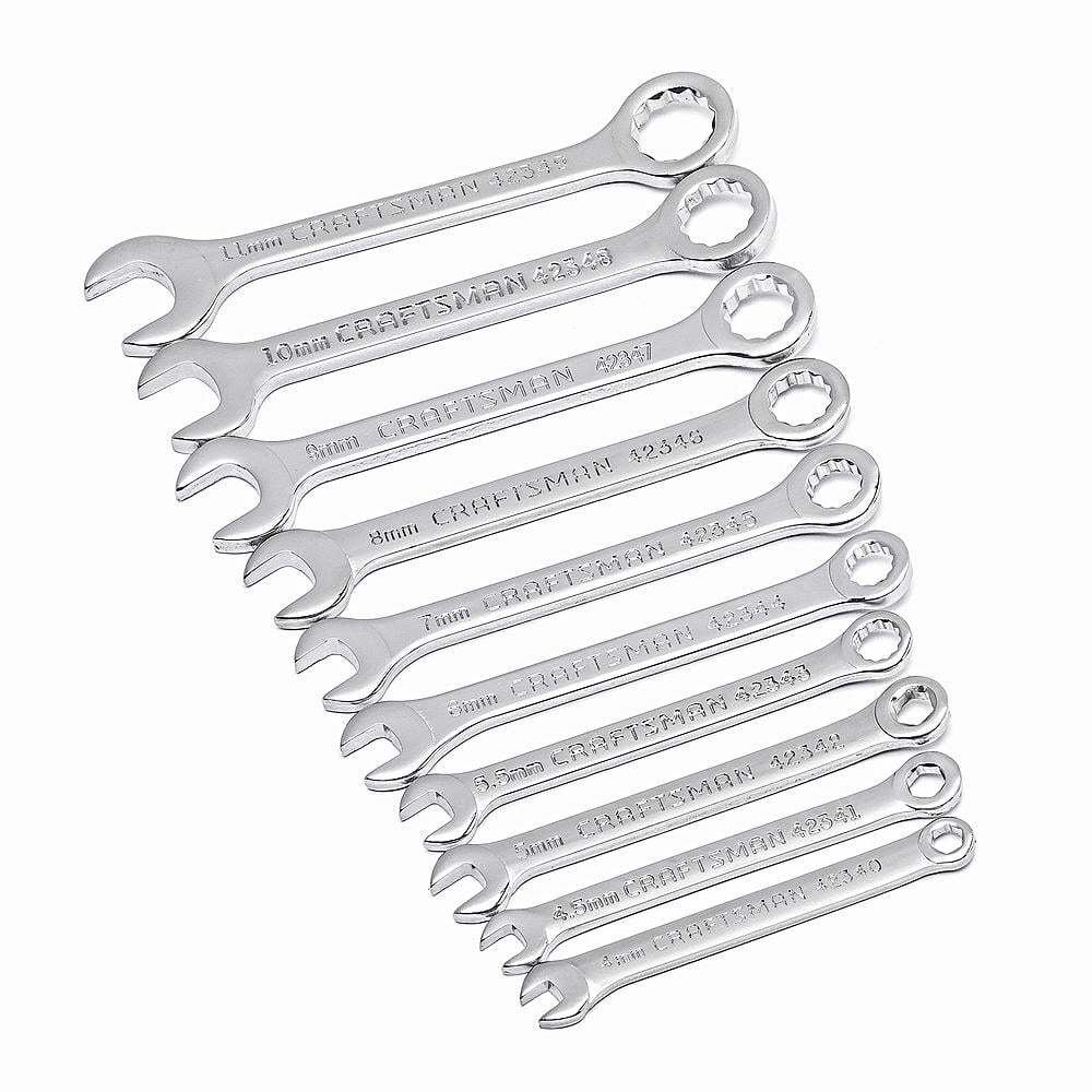 Craftsman 10 pc Piece Combo SAE Inch Ignition Small Midget Mini Wrench Set 