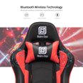thumbnail image 4 of Ergonomic High-Back Swivel Gaming Chair Recliner with Bluetooth 4.1 Speakers & Lumbar Support & Headrest & Footrest | Height Adjustable Office Desk Chair - Black & Red, 4 of 7