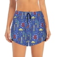 thumbnail image 4 of Lsque New-York City Printed Women's Running Shorts with Liner Pockets,Elastic Quick Dry Workout Athletic Gym Yoga Shorts,Womens High Waist Shorts-Medium, 4 of 9