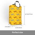thumbnail image 3 of KLL Leopard Print Laundry Hamper,Large Canvas Fabric Lightweight Storage Basket Toy Organizer Dirty Clothes Collapsible Waterproof, 3 of 6