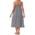 thumbnail image 3 of INSPIRE CHIC Women's Nightgowns Stripe Loungewear Long Nightshirts Adjustable Strap Camisole Sleepshirt Pajama Dresss M Black, 3 of 6