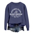 thumbnail image 4 of Venzia Women Halloween Crewneck Sweatshirt, Black Long Sleeve Pullover Top, Casual Fall Graphic Sweatshirt, 4 of 4