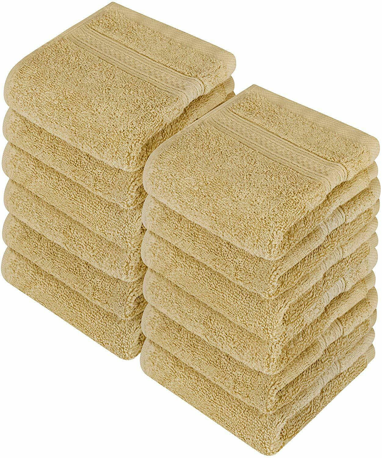 LUXURY 700 GSM PACK OF 12 100% COTTON FACE CLOTH TOWELS FLANNELS WASH CLOTH !!! 