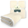 thumbnail image 7 of PAVILIA Premium Chevron Sherpa Throw Blanket | Soft Reversible Beige Fleece Blanket Throw | Plush, Fuzzy Throw for Couch Sofa, Lap TV Blanket| Lightweight Microfiber, 50x60 Inches, 7 of 7