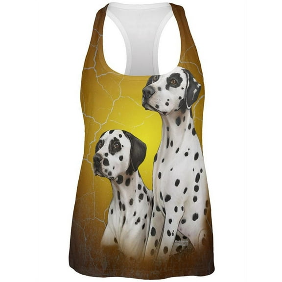 Dalmatians Live Forever All Over Womens Work Out Tank Top Multi 2XL