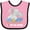 Pink and Black, variant on Inktastic I Love My Big Sister Cute Elephants with Moon and Stars Boys or Girls Baby Bib
