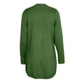 thumbnail image 6 of Hfyihgf Women's Long Sleeve Cable Knit Sweater Open Front Cardigan V Neck Button Down Loose Outerwear with Pockets Green M, 6 of 6