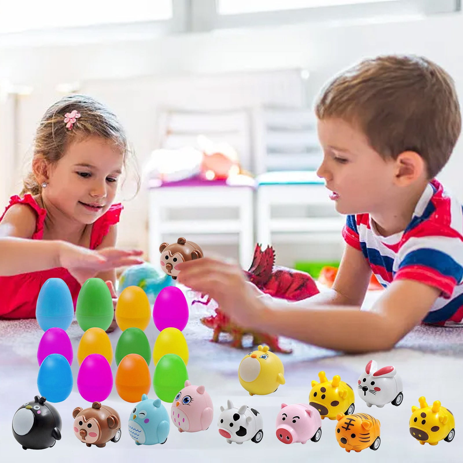 Mbiyhgta Oeufs De Pâques Remplis – 20 Œufs Surprise + Marteau – Jouets Interactifs à Écraser Pour Filles Et Garçons – Idée Cadeau Originale