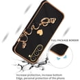 thumbnail image 3 of Compatible with Samsung Galaxy S23 Plus Case Silicone, Cute Love-Heart Case with Love Heart Chain, Ultra Slim Soft Samsung S23 Plus Phone Case Shockproof Bumper Protective Cases for Women (Black), 3 of 13