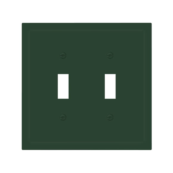 Tapa decorativa para interruptor de luz Oilbiexn verde oscuro de 2 módulos