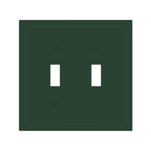 Tapa decorativa para interruptor de luz Oilbiexn verde oscuro de 2 módulos