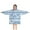 Boho Blue Geometric, variant on Brown Ethnic Arrow Pattern Blanket Hoodies for Kids 6-13YR Oversize Wearable Blanket Hoodies for Boys Girls Teens