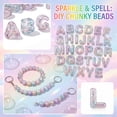 thumbnail image 7 of Clear Translucent Acrylic Letter Beads Large Colorful Alphabet Loose Beads Resin Charms Accessories Set for DIY Name Bracelet Necklace Keychain Crafts Jewelry Making, 7 of 7