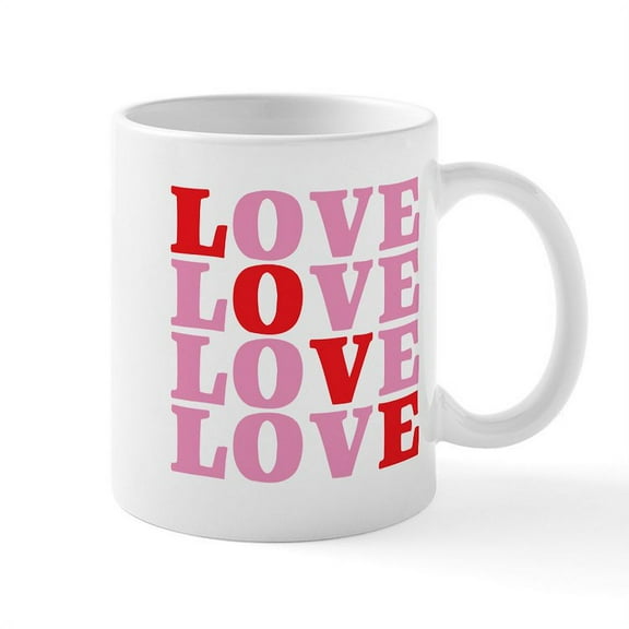 CafePress - Love Mug Mugs - 11 oz Ceramic Mug - Novelty Coffee Tea Cup