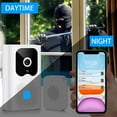 thumbnail image 5 of Nkmbld 1080p Wireless Video Doorbell Camera, Intelligent Visual Doorbell Night Light HD Wireless Wifi Mobile APP Voice Intercom Mobile Detection Monitoring Doorbell, White, 5 of 9