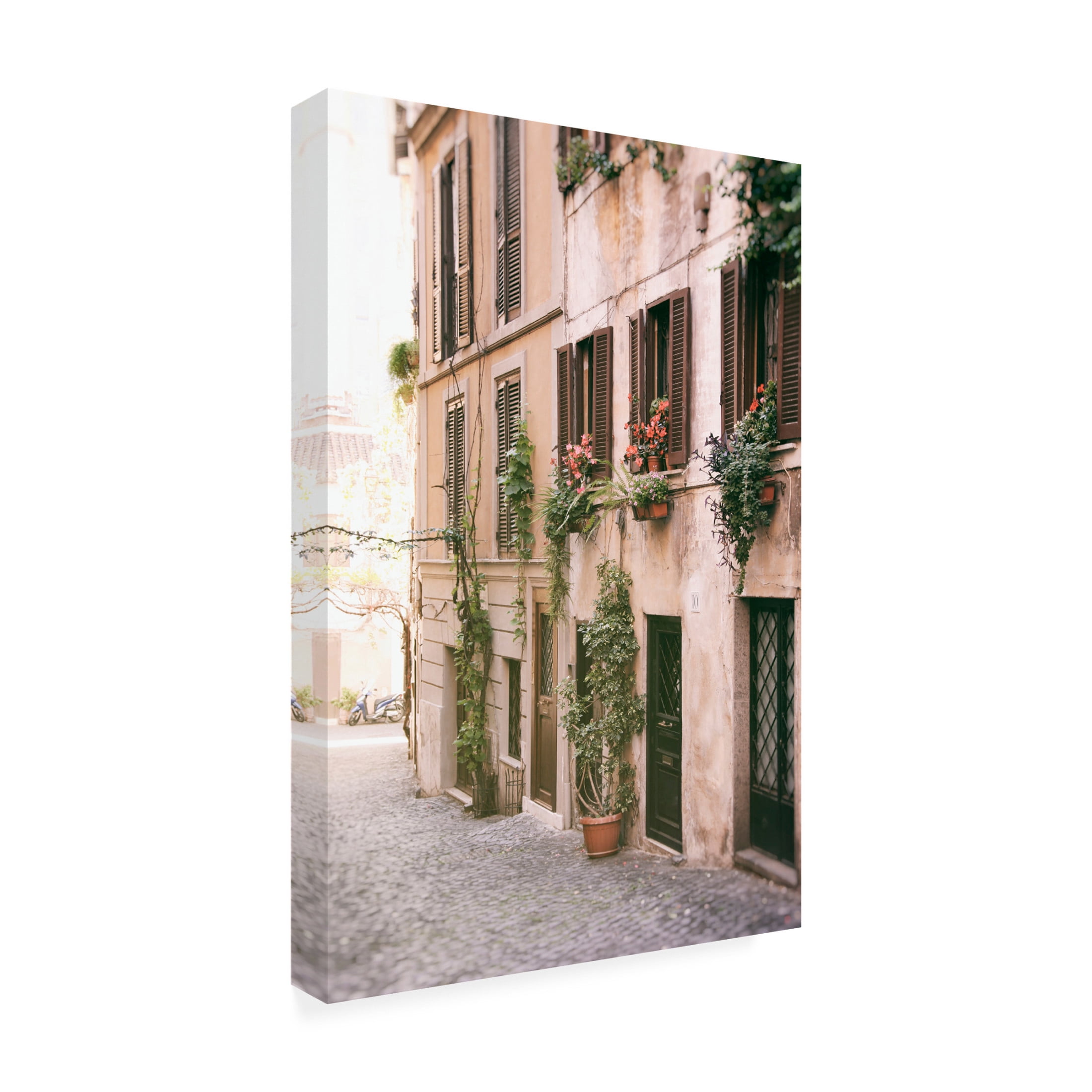 Canvas Wall Art - Carina Okula 'Rustic Roman Street' Wall Art for Living Room, Bedroom, or Office Décor by Trademark Fine Art - 12 x 19 Inches