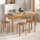 thumbnail image 4 of Songqin Stackable Bentwood Stools Set of 4, 18-Inch Height Backless Counter Chairs with Round Top, Anti-Slip Felt Pad, Portable School Stool for Dining Room, Kitchen, Classroom (Walnut), 4 of 18