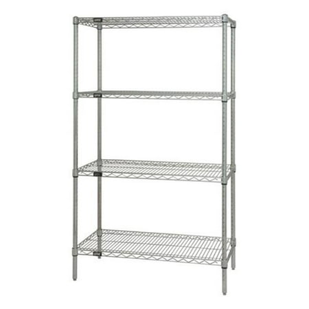 4 Shelf Stainless Steel Wire Shelving, 30 X 18 Shelving