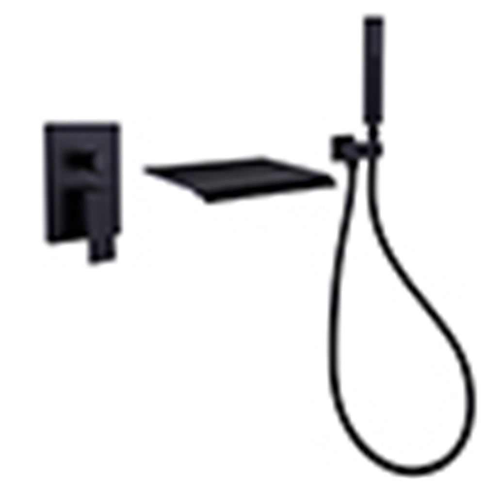 Kepooman Pressure-Balance Wall Mount Tub Faucet, Kitchen Faucets with Hand Shower for Kitchen, Matte Black Kepooman Pressure-Balance Wall Mount Tub Faucet, Kitchen Faucets with Hand Shower for Kitchen, Matte Black