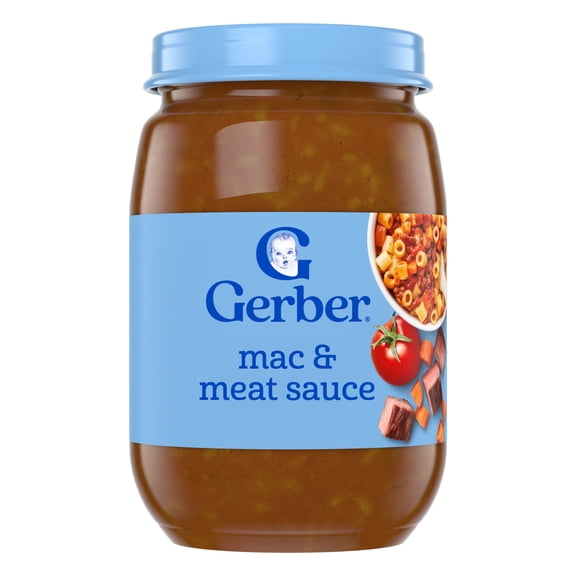 Gerber 3rd Foods Mealtime for Baby Baby Food, Mac & Meat Sauce, 6 oz Jar