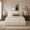 Cream White, variant on VELOCAVA Queen Size Bed Frame with Lift Up Storage, Linen-Look Upholstered Platform Bed with Four-Panel Headboard and Footboard, Hydraulic Lift, Cream White